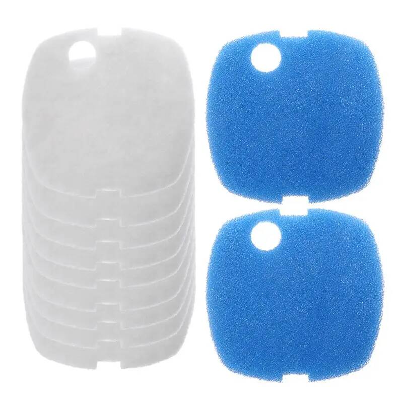 Marine Aquarium Uv Filter - 6/10 Stück Aquarium-Schwammfilterpads Weiß + Blau