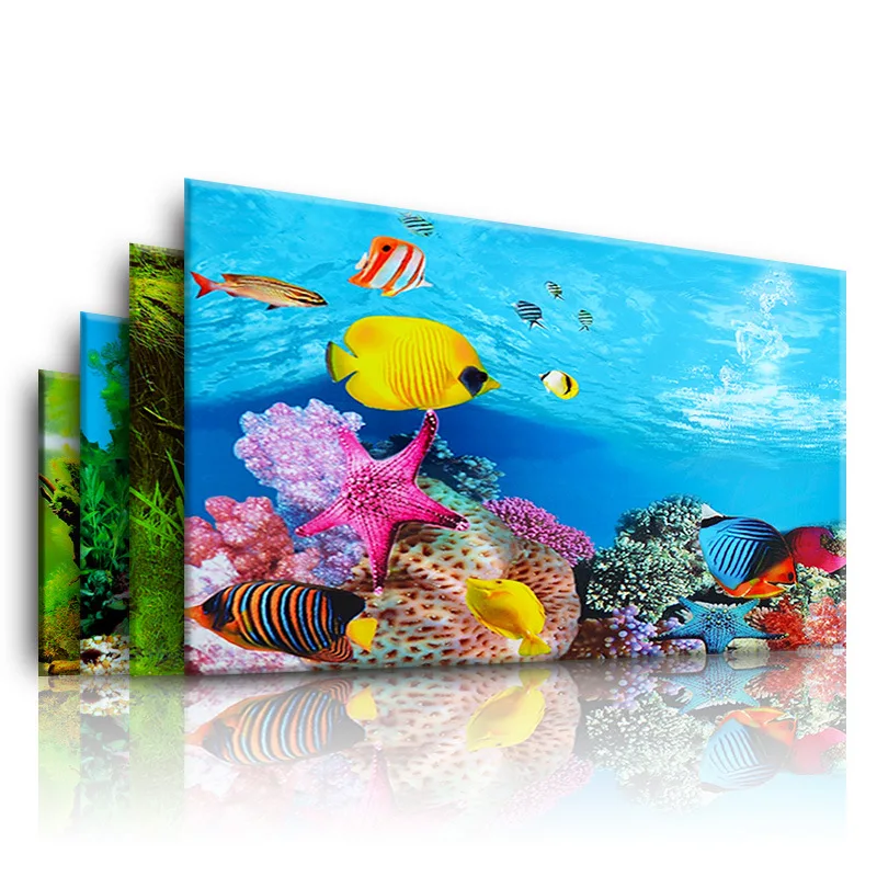 Marine Aquarium All In One - Hintergrund für Aquarium 3D Aufkleber Poster
