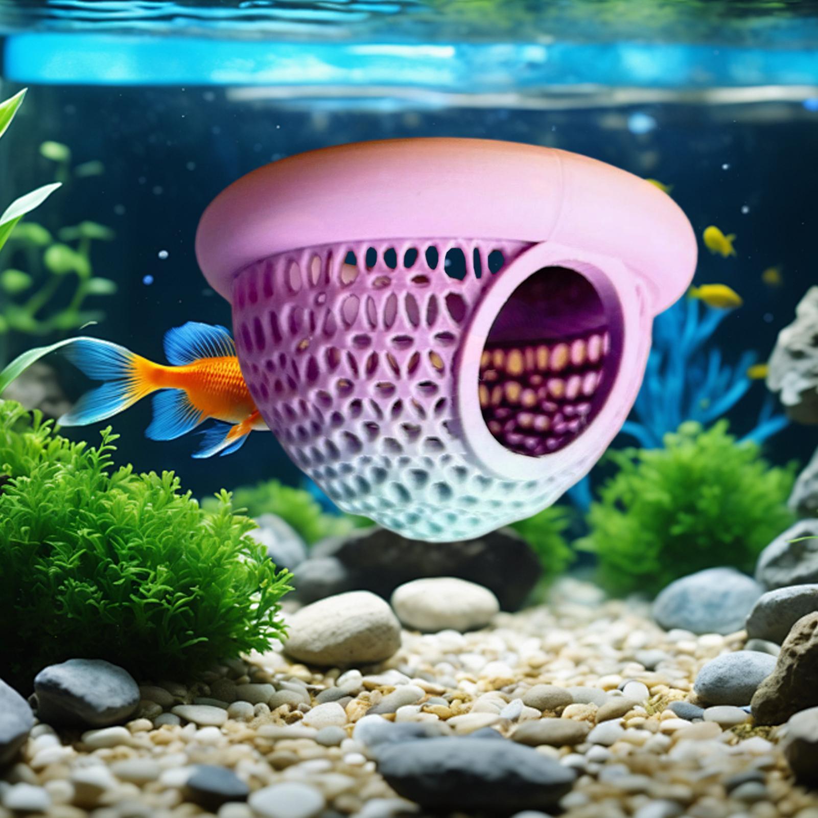 Marine Aquarium All In One - Schwimmende Betta-Verstecke Aquarium Schwimmende Garnelen-Ruhehöhle Fischbecken-Dekoration