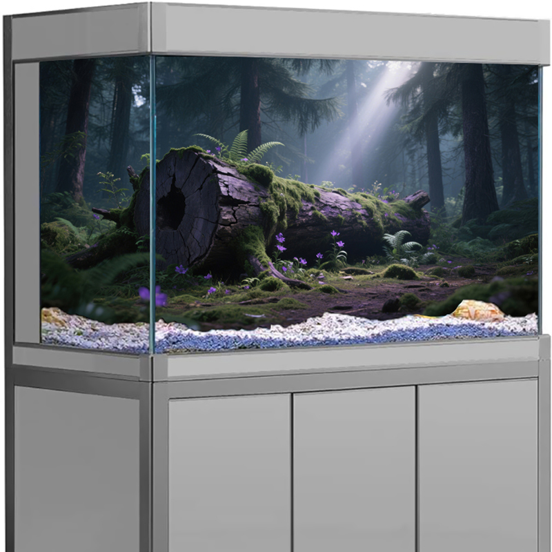 Marine Aquarium All In One - Aquarium-Dekor Hintergrund-Aufkleber, 3D Ökosystem Aquascaping Aquarium-Hintergrunddekoration