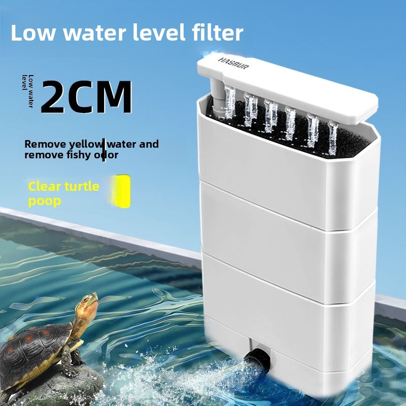 Marine Aquarium Uv Filter - Niedrigwasserfilter für Schildkrötenbecken, 3-in-1 Abfallsauger &