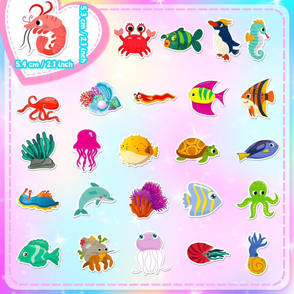 50 Stück Meereslebewesen-Aufkl – Marine Life Aquariums Bewertung und Preis