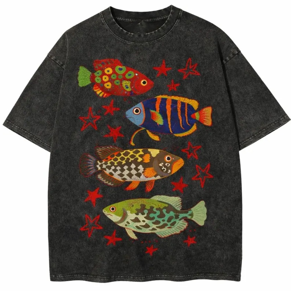 Vintage-T-Shirt mit tropischem – Marine Life Aquariums Bewertung und Preis